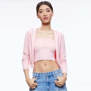 Alice + Olivia Alison Tube Top Sweater in Petal